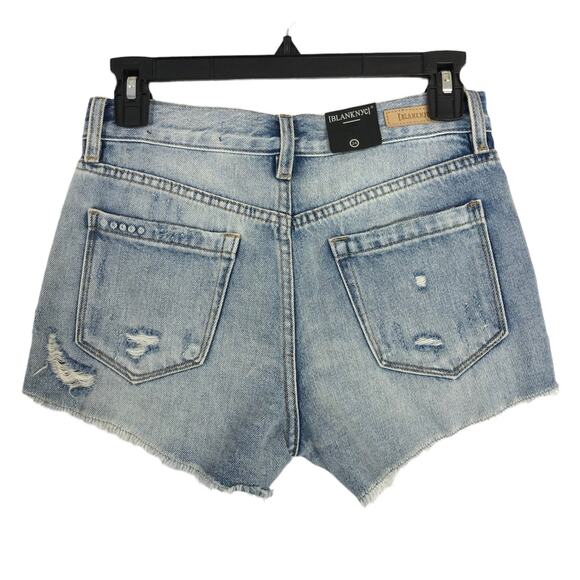 Blank NYC shorts blue distressed cutoff denim size 24 - Picture 3 of 4